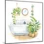 Greenery Bath II-Sue Schlabach-Mounted Art Print