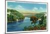 Greenfield, Massachusetts - View of French King Bridge over Connecticut River-Lantern Press-Mounted Art Print