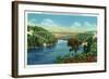 Greenfield, Massachusetts - View of French King Bridge over Connecticut River-Lantern Press-Framed Art Print