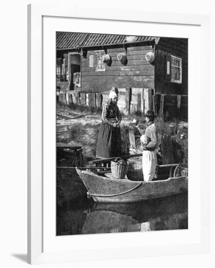 Greengrocer Bringing Goods by Boat, Marken, Holland, 1936-Donald Mcleish-Framed Giclee Print