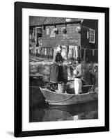 Greengrocer Bringing Goods by Boat, Marken, Holland, 1936-Donald Mcleish-Framed Giclee Print