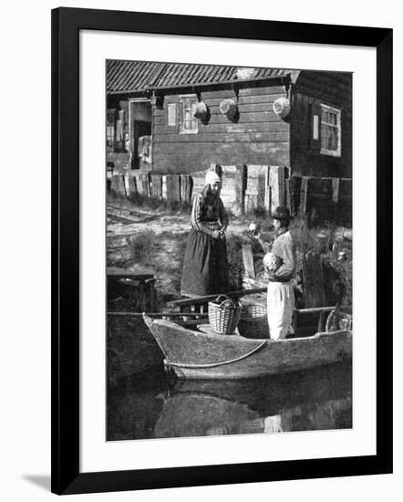 Greengrocer Bringing Goods by Boat, Marken, Holland, 1936-Donald Mcleish-Framed Giclee Print