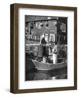 Greengrocer Bringing Goods by Boat, Marken, Holland, 1936-Donald Mcleish-Framed Giclee Print