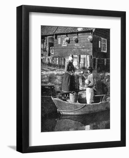 Greengrocer Bringing Goods by Boat, Marken, Holland, 1936-Donald Mcleish-Framed Giclee Print