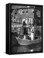 Greengrocer Bringing Goods by Boat, Marken, Holland, 1936-Donald Mcleish-Framed Stretched Canvas