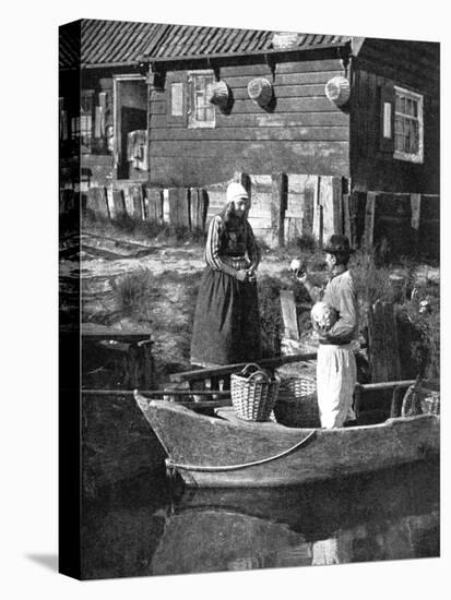 Greengrocer Bringing Goods by Boat, Marken, Holland, 1936-Donald Mcleish-Stretched Canvas