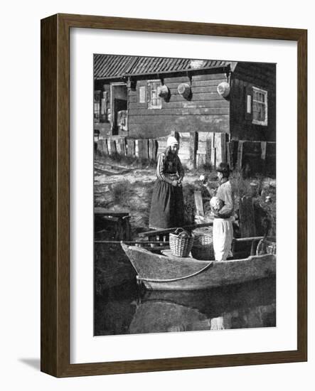 Greengrocer Bringing Goods by Boat, Marken, Holland, 1936-Donald Mcleish-Framed Giclee Print