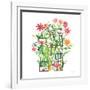 Greenhouse Blooming III-Farida Zaman-Framed Art Print