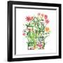 Greenhouse Blooming III-Farida Zaman-Framed Art Print