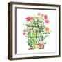 Greenhouse Blooming III-Farida Zaman-Framed Art Print