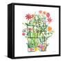 Greenhouse Blooming III-Farida Zaman-Framed Stretched Canvas