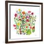 Greenhouse Blooming IV-Farida Zaman-Framed Art Print