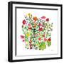 Greenhouse Blooming IV-Farida Zaman-Framed Art Print