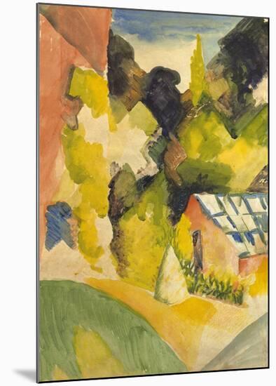 Greenhouse in the Park-Auguste Macke-Mounted Giclee Print