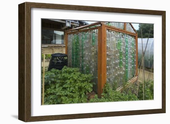 Greenhouse Made from Recycled Plastic Bottles-null-Framed Photographic Print