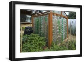 Greenhouse Made from Recycled Plastic Bottles-null-Framed Photographic Print