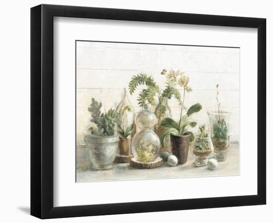 Greenhouse Orchids on Shiplap-Danhui Nai-Framed Art Print