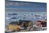 Greenland, Disko Bay, Ilulissat, Elevated Town View with Floating Ice-Walter Bibikow-Mounted Photographic Print