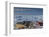 Greenland, Disko Bay, Ilulissat, Elevated Town View with Floating Ice-Walter Bibikow-Framed Photographic Print