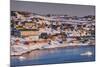 Greenland, Disko Bay, Ilulissat, Elevated Town View with Floating Ice-Walter Bibikow-Mounted Photographic Print