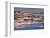 Greenland, Disko Bay, Ilulissat, Elevated Town View with Floating Ice-Walter Bibikow-Framed Photographic Print