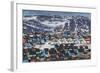 Greenland, Disko Bay, Ilulissat, Elevated Town View-Walter Bibikow-Framed Photographic Print