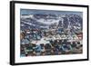 Greenland, Disko Bay, Ilulissat, Elevated Town View-Walter Bibikow-Framed Photographic Print