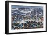 Greenland, Disko Bay, Ilulissat, Elevated Town View-Walter Bibikow-Framed Photographic Print