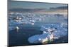 Greenland, Disko Bay, Ilulissat, Elevated View of Floating Ice-Walter Bibikow-Mounted Photographic Print