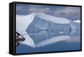 Greenland, Disko Bay, Ilulissat, Elevated View of Floating Ice-Walter Bibikow-Framed Stretched Canvas