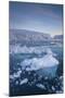 Greenland, Disko Bay, Ilulissat, Floating Ice at Sunset with Moonrise-Walter Bibikow-Mounted Photographic Print