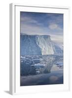 Greenland, Disko Bay, Ilulissat, Floating Ice at Sunset-Walter Bibikow-Framed Photographic Print