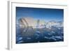 Greenland, Disko Bay, Ilulissat, Floating Ice at Sunset-Walter Bibikow-Framed Photographic Print