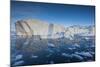 Greenland, Disko Bay, Ilulissat, Floating Ice at Sunset-Walter Bibikow-Mounted Photographic Print