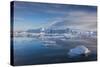 Greenland, Disko Bay, Ilulissat, Floating Ice at Sunset-Walter Bibikow-Stretched Canvas