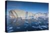 Greenland, Disko Bay, Ilulissat, Floating Ice at Sunset-Walter Bibikow-Stretched Canvas