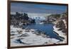 Greenland, Disko Bay, Ilulissat, Town Harbor, Elevated View-Walter Bibikow-Framed Photographic Print