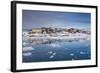 Greenland, Disko Bay, Ilulissat, Town View from Floating Ice, Sunset-Walter Bibikow-Framed Photographic Print