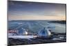 Greenland, Disko Bay, Ilulissat, Waterfront Igloo Houses-Walter Bibikow-Mounted Photographic Print