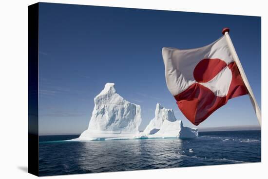 Greenland Flag on Arctic Umiaq Line Ferry-Paul Souders-Stretched Canvas