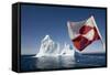 Greenland Flag on Arctic Umiaq Line Ferry-Paul Souders-Framed Stretched Canvas