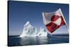 Greenland Flag on Arctic Umiaq Line Ferry-Paul Souders-Stretched Canvas