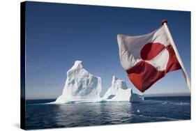 Greenland Flag on Arctic Umiaq Line Ferry-Paul Souders-Stretched Canvas