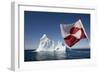 Greenland Flag on Arctic Umiaq Line Ferry-Paul Souders-Framed Photographic Print