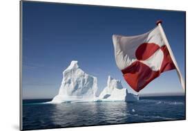 Greenland Flag on Arctic Umiaq Line Ferry-Paul Souders-Mounted Photographic Print