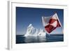 Greenland Flag on Arctic Umiaq Line Ferry-Paul Souders-Framed Photographic Print