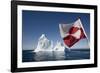 Greenland Flag on Arctic Umiaq Line Ferry-Paul Souders-Framed Photographic Print