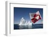 Greenland Flag on Arctic Umiaq Line Ferry-Paul Souders-Framed Photographic Print