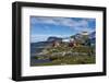 Greenland. Itilleq. Colorful houses dot the hillside.-Inger Hogstrom-Framed Photographic Print