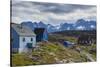 Greenland, Itilleq. Visitors exploring town.-Inger Hogstrom-Stretched Canvas